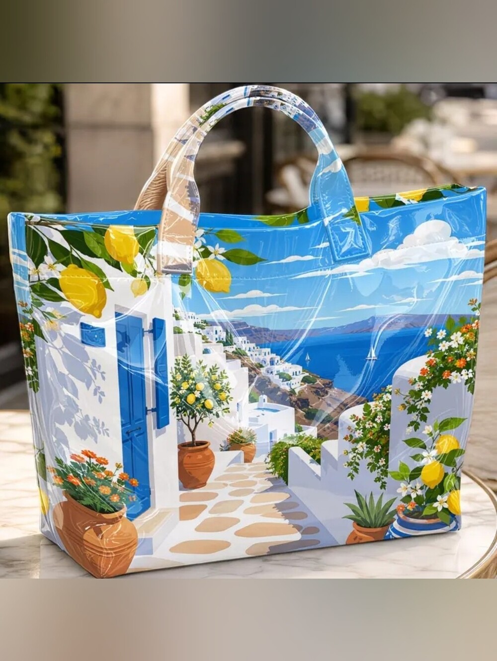Beautiful Maccaron Fresh Inns Daily Commuter PVC Handbag Large Tote